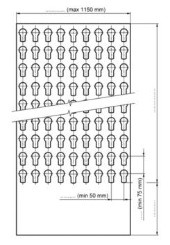 Sheetmetal with lock for rod, zinc plated