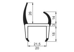 Seal PVC 20/21,5 mm