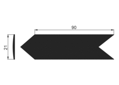 Kleber für Dichtungsecke 90mm schwarz