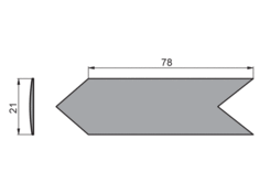 Zakończenie naroża uszczelki,21x78mm, sza