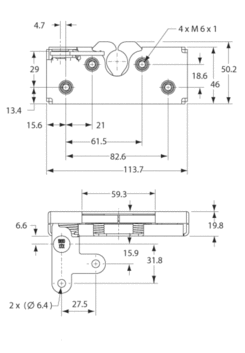 Two positional latch, left