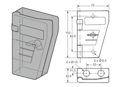 Customs seal cover, TIR, plastic