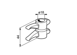 Locking gear fork 18mm