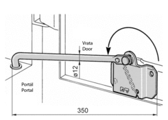 Detent for door, inside, stain. right