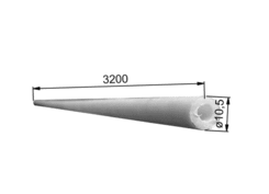 Trubka pre upevnenie plachty, 3200 mm