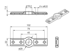 Plate of conductive rod 18mm hot dip Zn