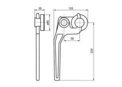 Dropside locking gear with tenon P