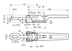 Zamek mimośrodowy 190mm