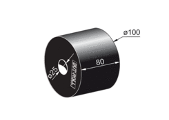 Rubber cylinder 100x80mm