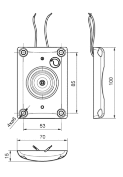 Interior light 1LED 12-24V IP67, 330lm