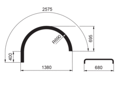 Blatník SUPRA SPRAY 680x2575 R690