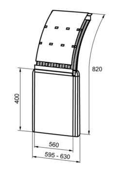 Zástěrka SUPRA SPREY 580-630x400mm