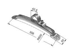 Mudguard holder movable 42 Zn