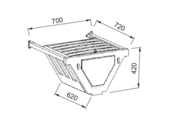 Box 700x420x620mm no holders