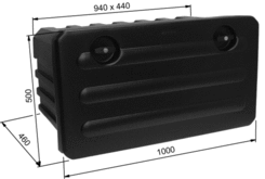 Box, 1000x500x460mm no holders