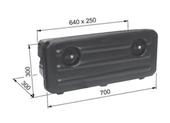 Kiste 700x300x300mm ohne Halter