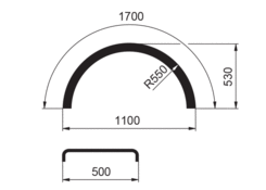 Błotnik WL 500x1700 R550