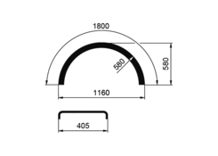 Blatník WL 405x1800 R580