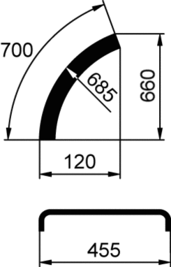 Błotnik WL 455x700 R685
