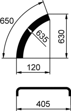 Mudguard WL 405x650 R635