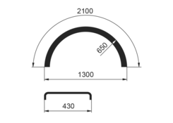 Blatník WL 430x2100 R650 biely