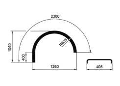 Błotnik SUPRA WL 405x2300 R635