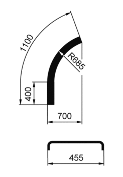 Błotnik SUPRA WL 455x1100 R685