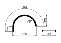 Mudguard SUPRA SPRAY 450x2300