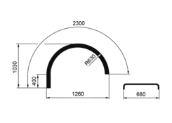 Błotnik SUPRA WL 680x2300 R630