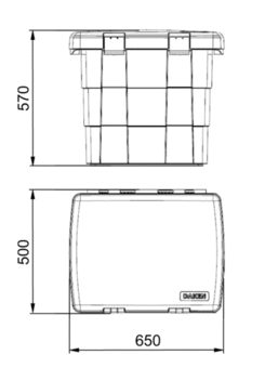 Kiste 650x500x570 für Pickup