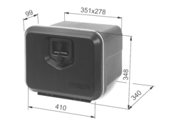 Box, 410x350x340mm no holders