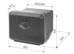 Kiste 500x400x400mm ohne Halter