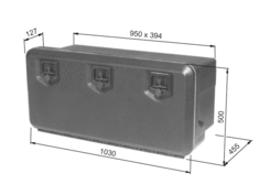 Box, 1030x500x455mm no holders