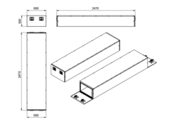 Bedna 2470x600x300 gal.zn