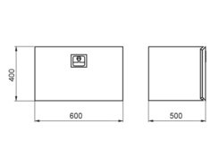 Box Z23 - 600x400x500 inox matt