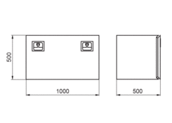 Bedna Z23 - 1000x500x500 nerez mat