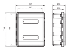 Double Fire Extinguisher Cabinet