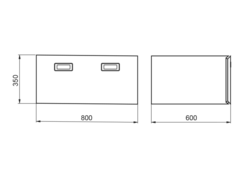 Box Z10 800x350x600inox polished