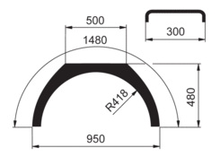 Mudguard FT 300x1480mm PP