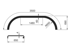 Blatník ALQ 650x3500mm