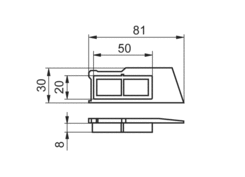 Plastic cap for profile 710, right