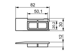 Plastic cap for pillar 715, left