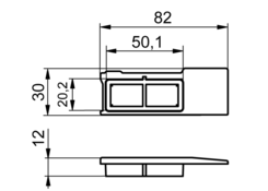 Plastic cap for pillar 715, right