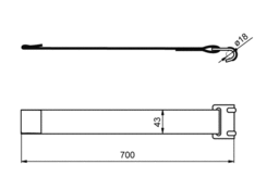 Strap with flat hook