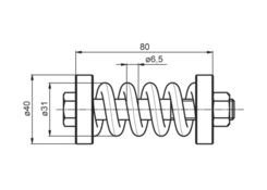 Sada M14x100 pre pružné uchytenie