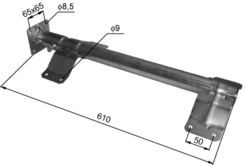 Mudguard holder 42x610mm  h.zinc