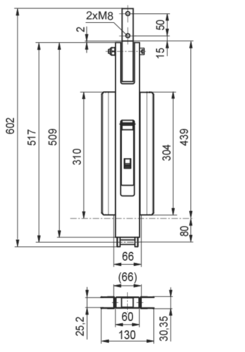 Pillar AluGrip 60/CS with extension