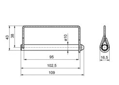 Safety pin with spring 10mm Zn