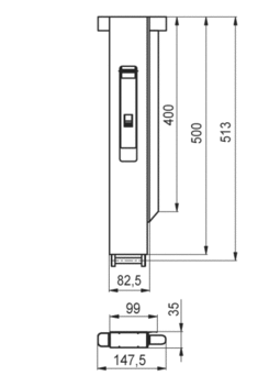 Rear pillar AluGrip 400 right anod.