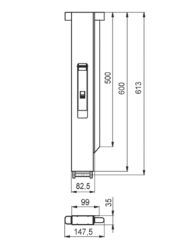 Rear pillar AluGrip 500 right anod.